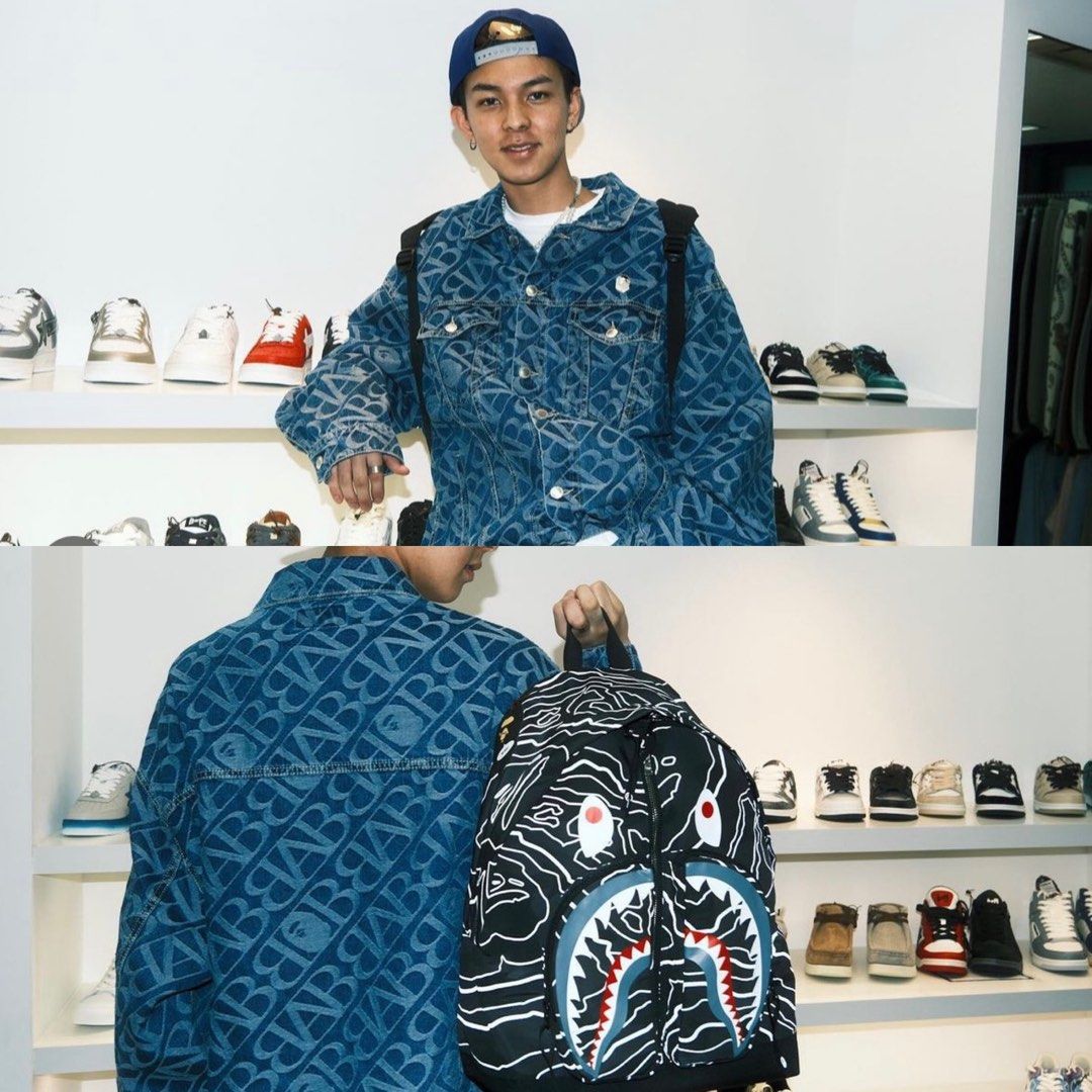 Shop Layered Line Camo Shark Day Pack Online