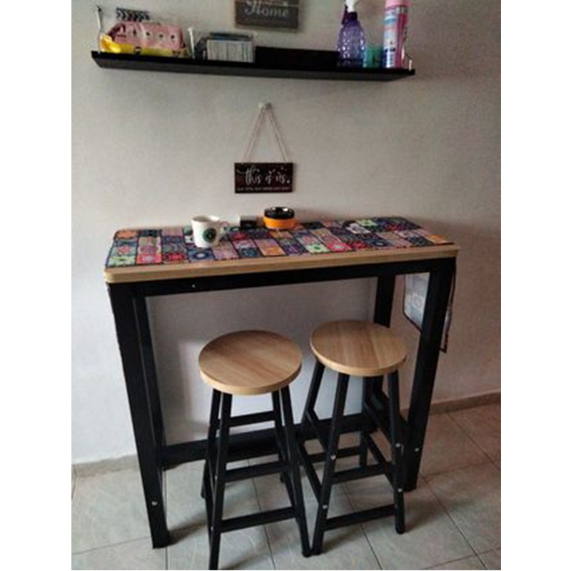 Bar Table Stool Set Whole Set 1+2 High Bar Table+2pcs High Bar Stool
