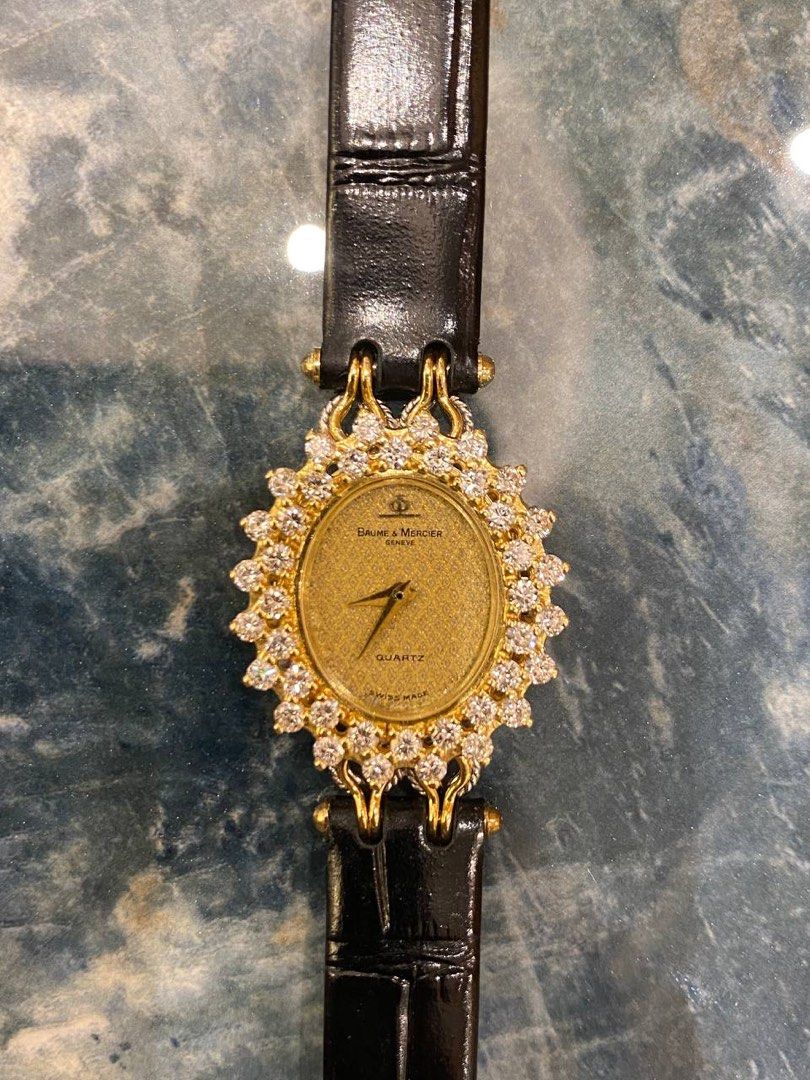 Baume mercier 18k gold diamond watch sales