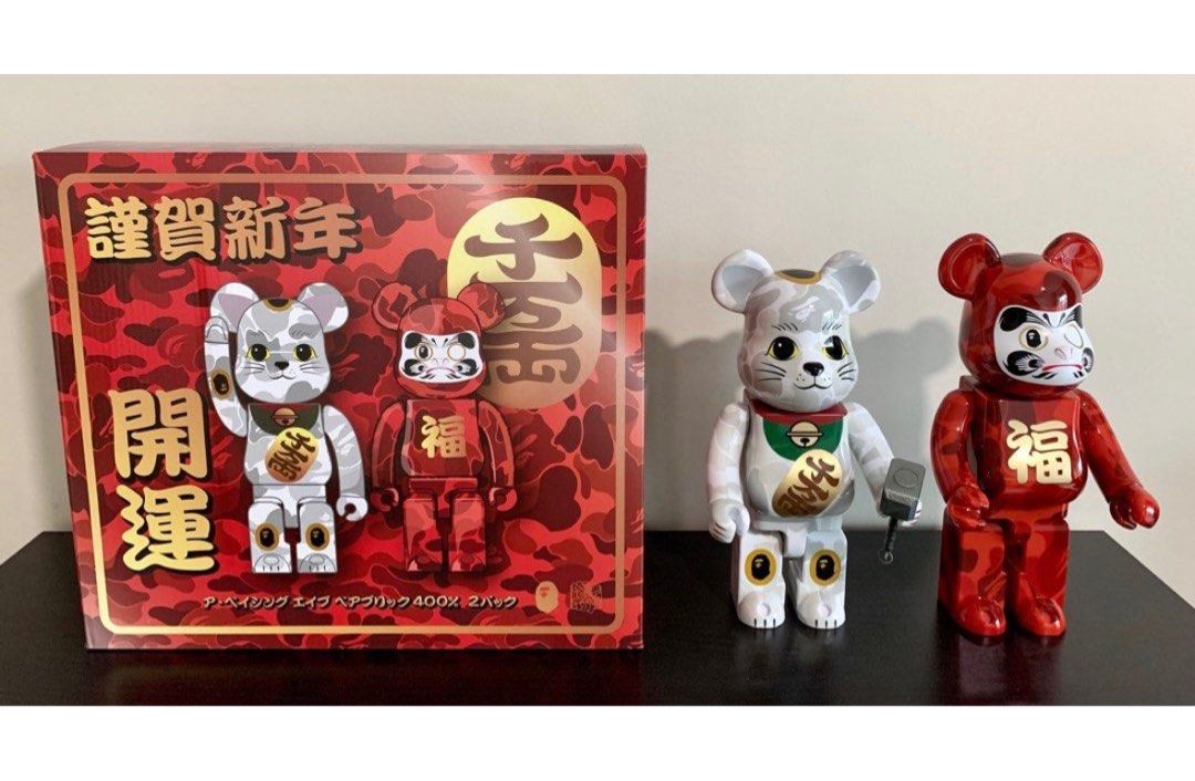 Bearbricks (Category: Designer & Blind Box Toys) located in Kuala Lumpur. Submitted by darrenyap01 (Listing ID 1254418707, Image 3). Description: CNY BEARBRICK x APE x MANEKINEKO x DARUMA 400% .