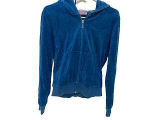 Blue Juicy Couture inspired velour track y2k 2000's aesthetic jacket