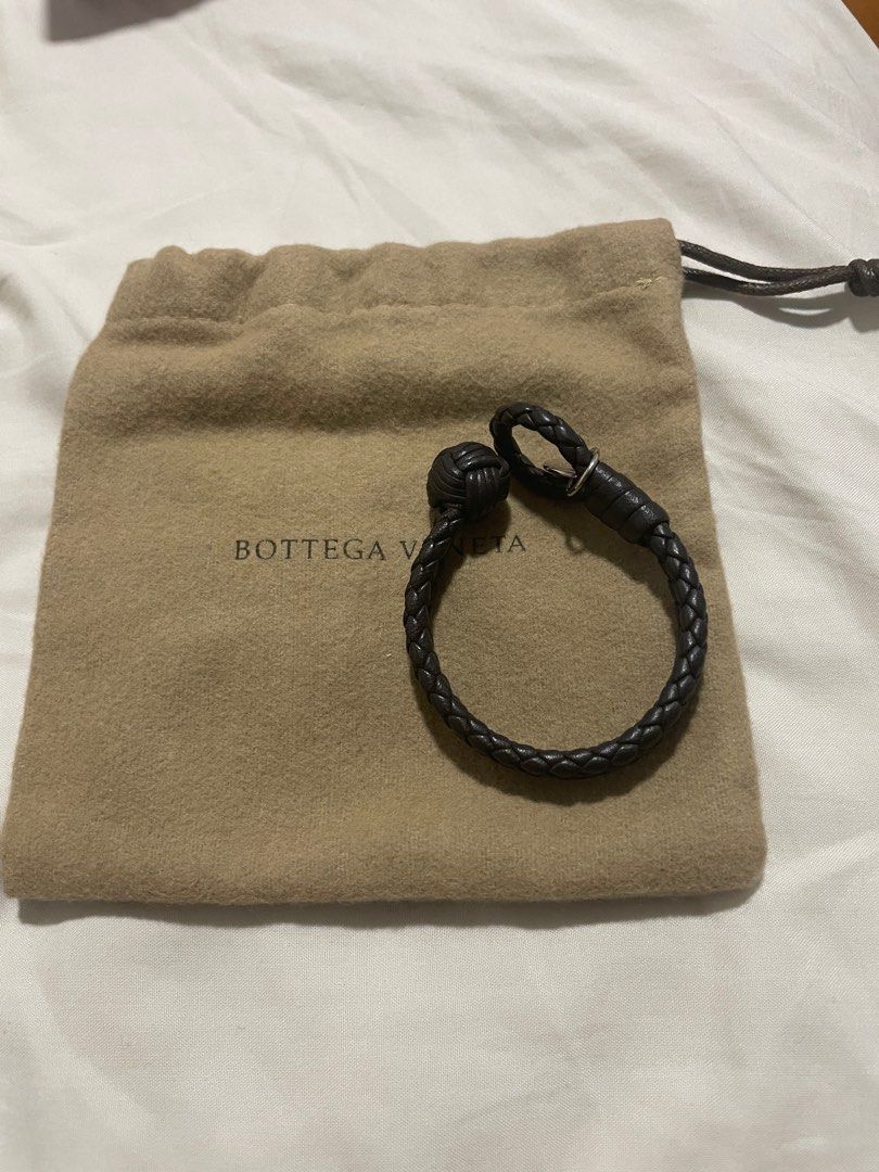 Bottega Veneta® Men's Braid Leather Bracelet in Black. Shop online