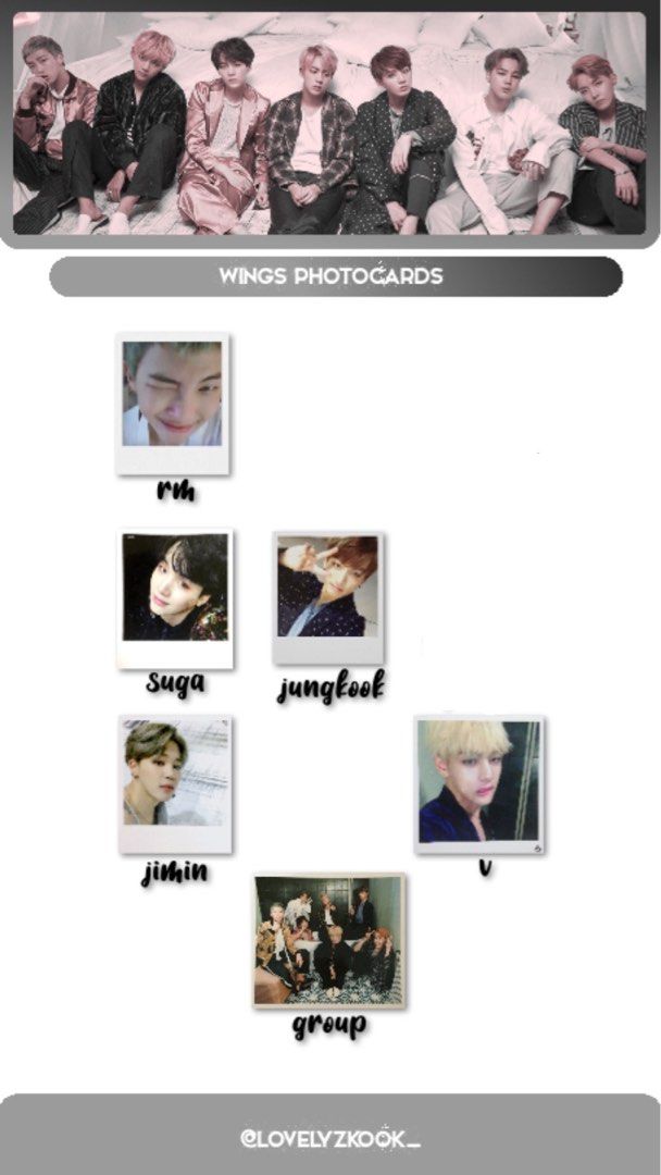 BTS WINGS PHOTOCARD, Hobbies & Toys, Memorabilia & Collectibles, KWave