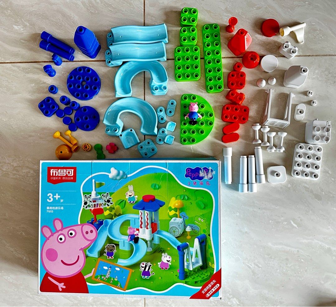 Buluke Blocks Peppa Pig Playground stickers Lego Duplo Babies
