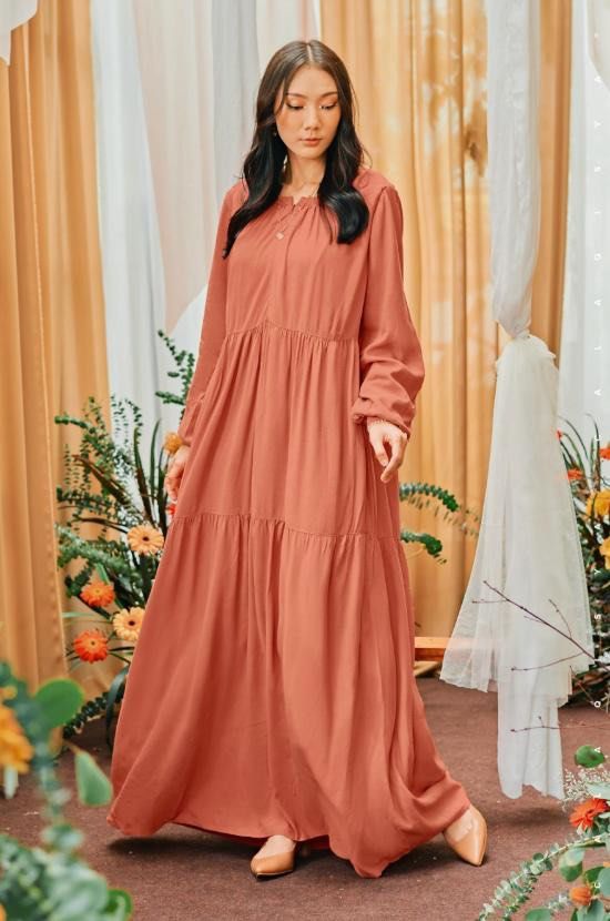 Brick orange dress best sale
