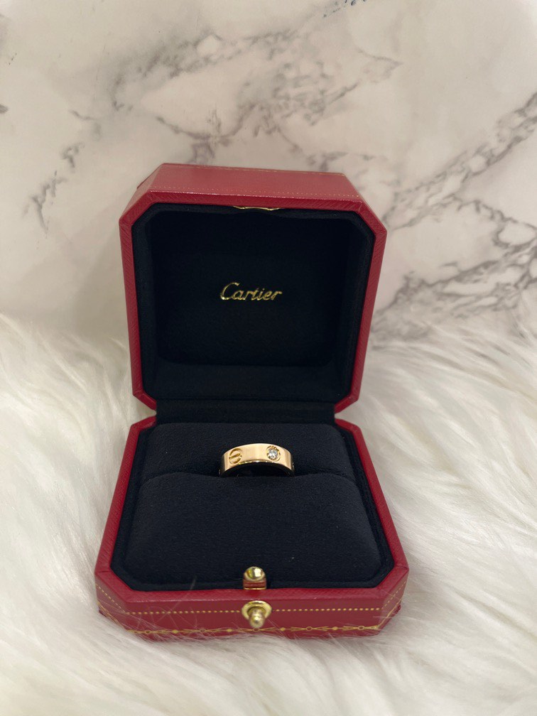 Cartier love ring 3 diamonds discount