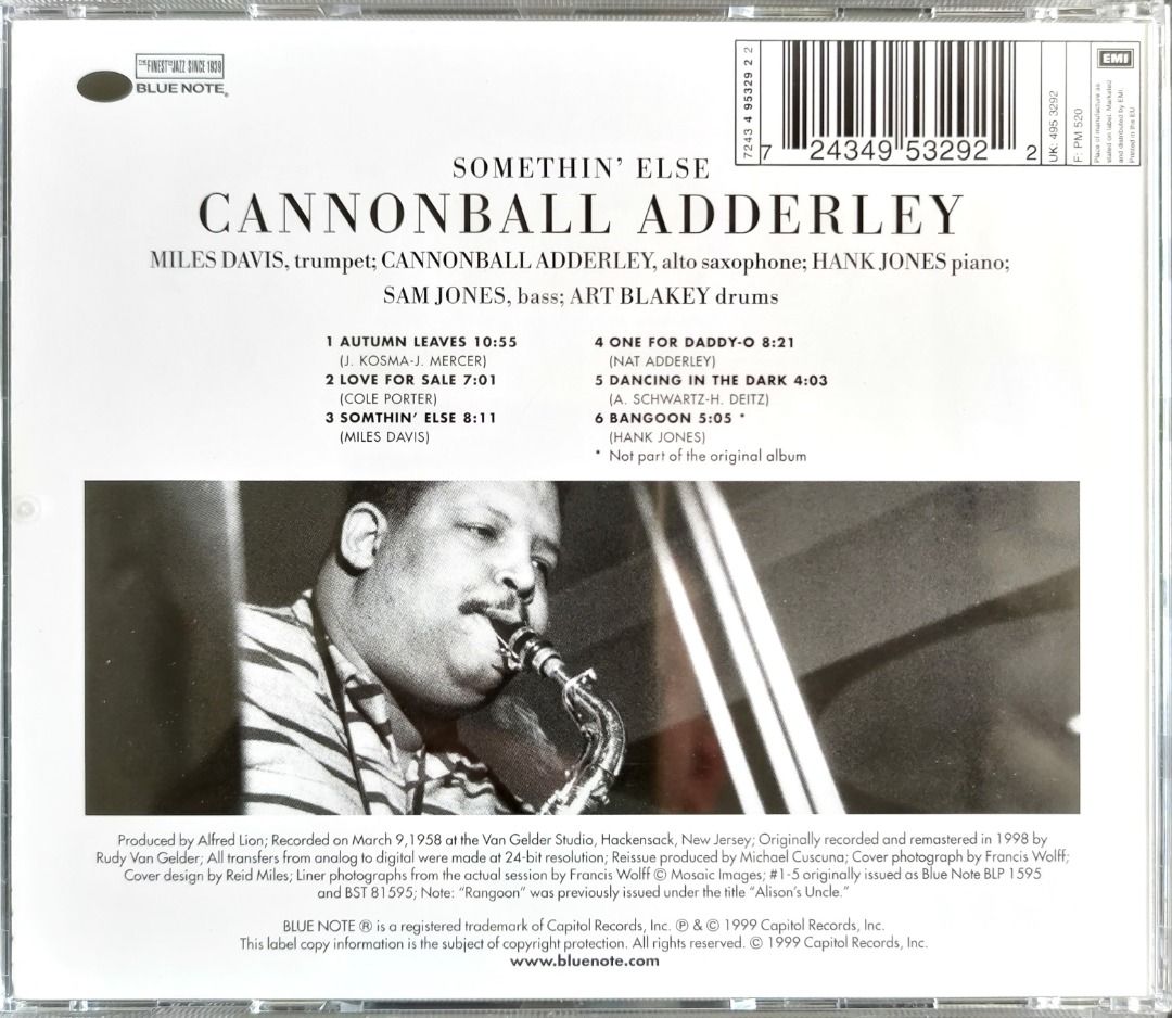 Something else Cannonball Adderly CD