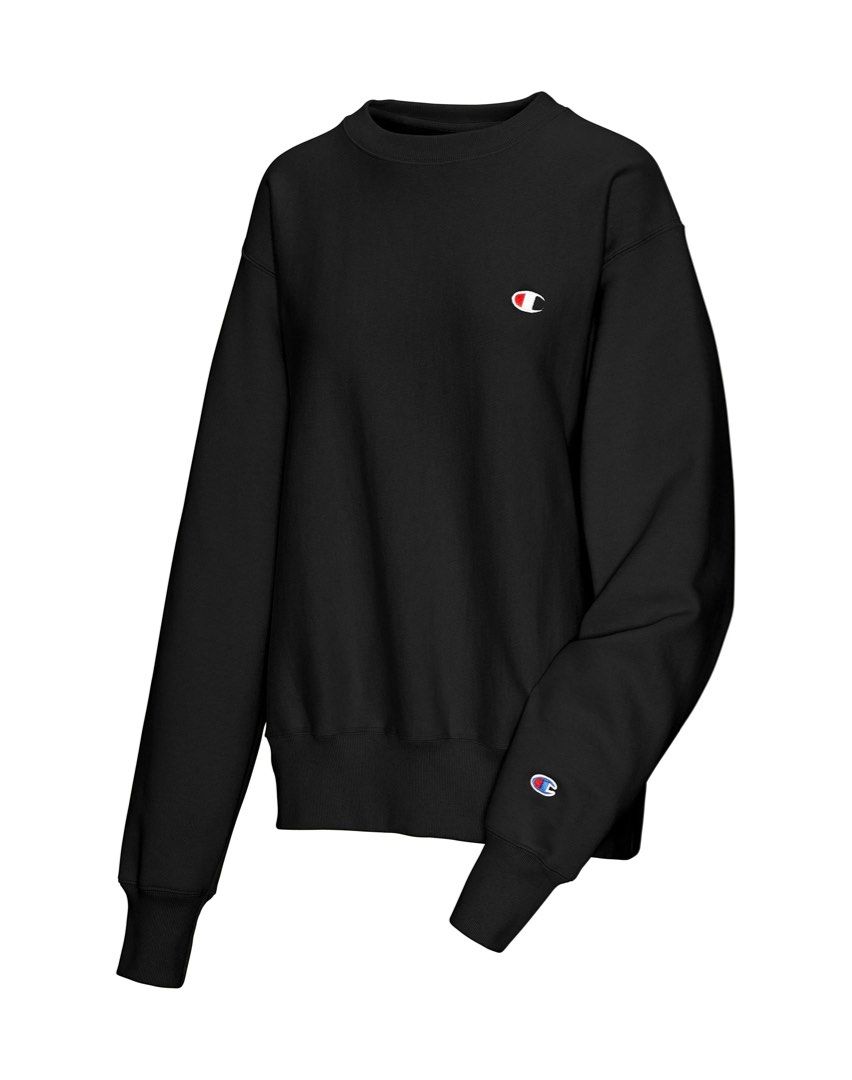 Champion black reverse weave crewneck sweatshirt outlet
