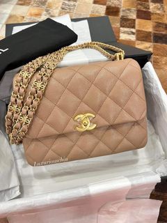 Chanel 22B Mini Flap Bag Crossbody AS3457 Black Lambskin Shoulder Purse  Auth New