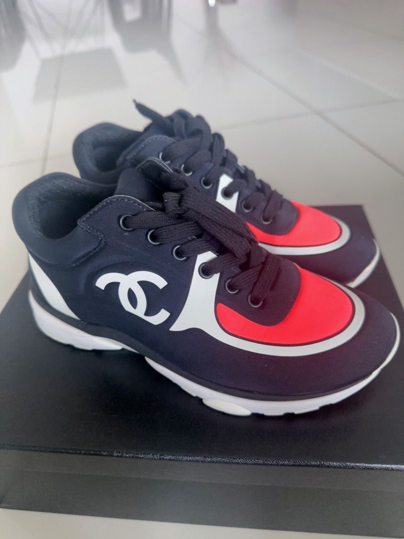 Chanel sneakers pink outlet and black