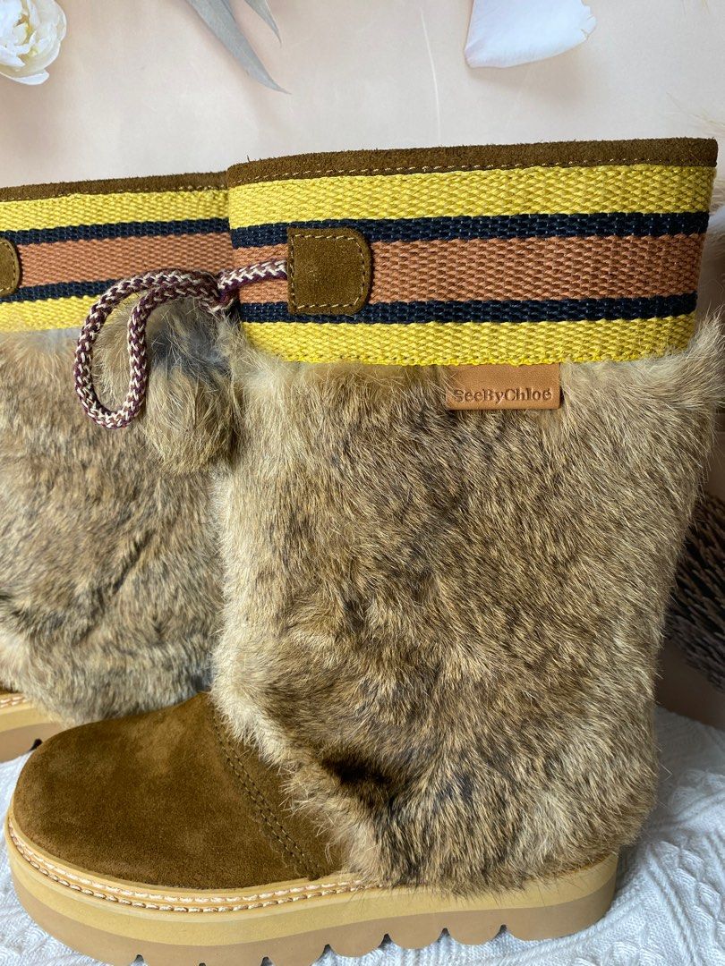 Chloe clearance fur boots