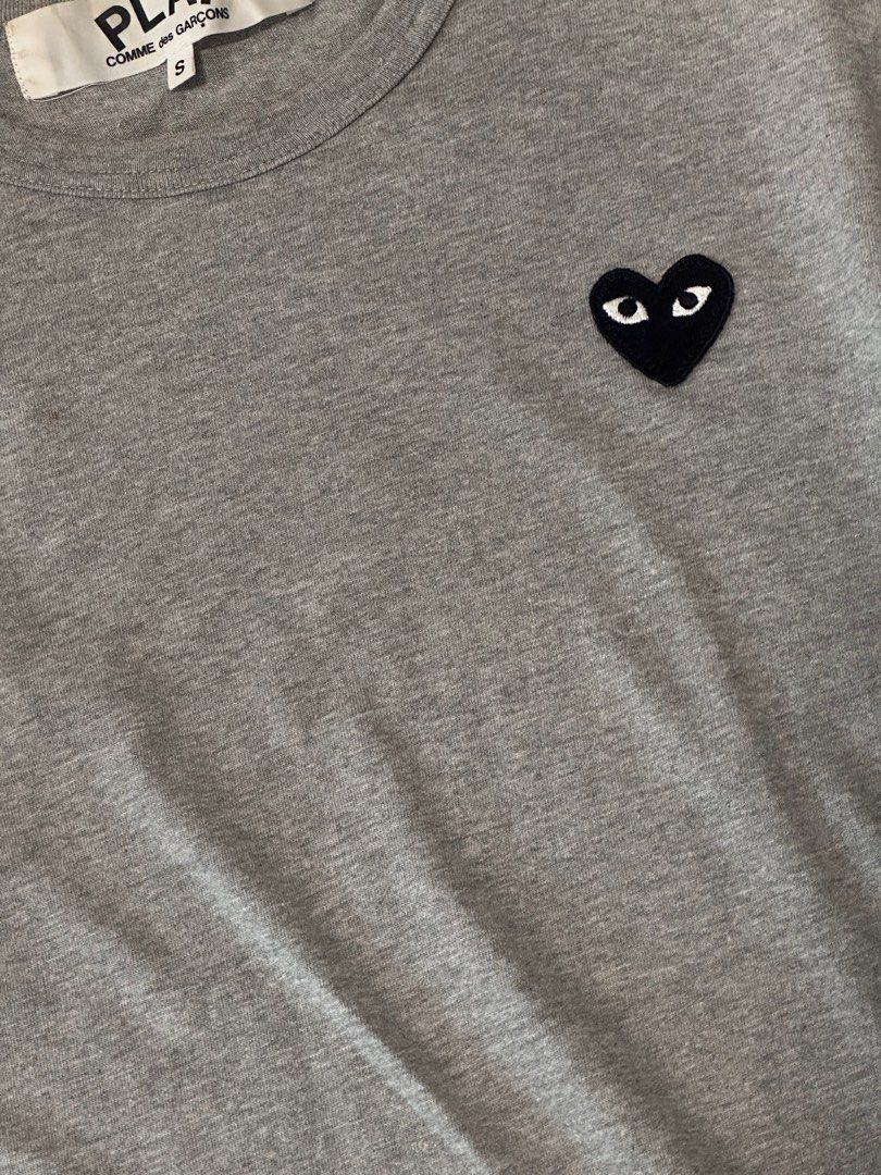 Comme des Gar ons CDG PLAY Grey long sleeve t Shirt S