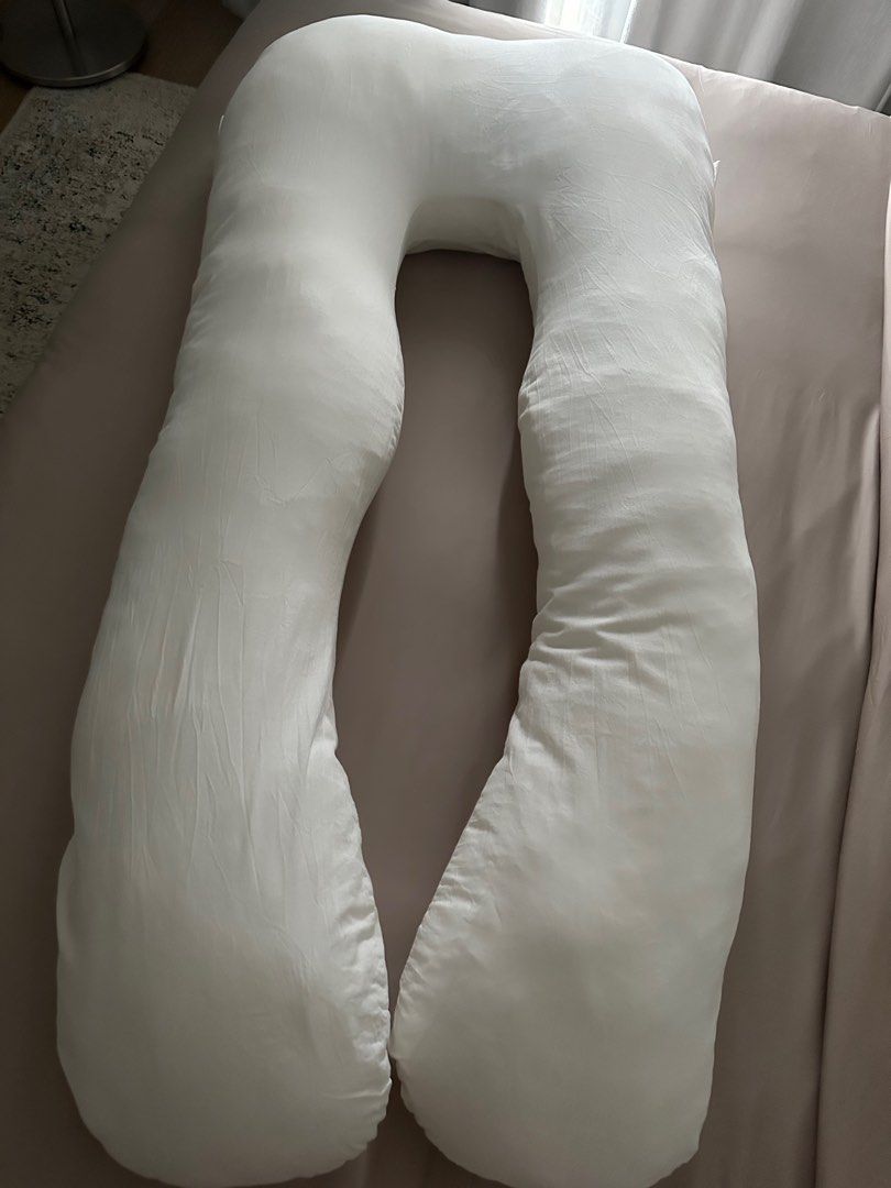 Cubble Pregnancy U Shaped Full Body Pillow with Removable Cover Cotton