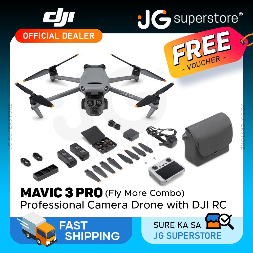 DJI Mavic 3 5.1K UHD Pro Drone Fly More Combo - DJI RC Remote with 3 ...