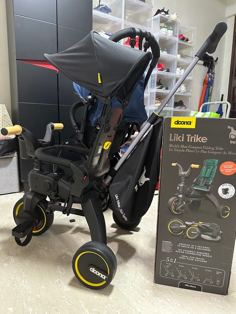 Doona Liki Trike (S5 deluxe edition in nitro black), Babies & Kids