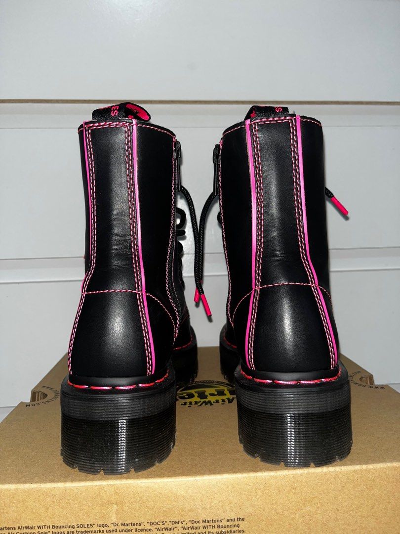 Neon pink doc martens sale