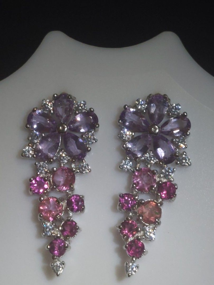 Purple on sale sparkly earrings