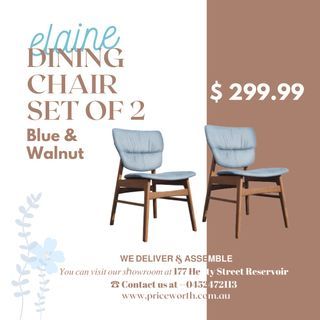 Elain Dining Chair Set of 2 for Sale!!! Good Quality with Lower Price.