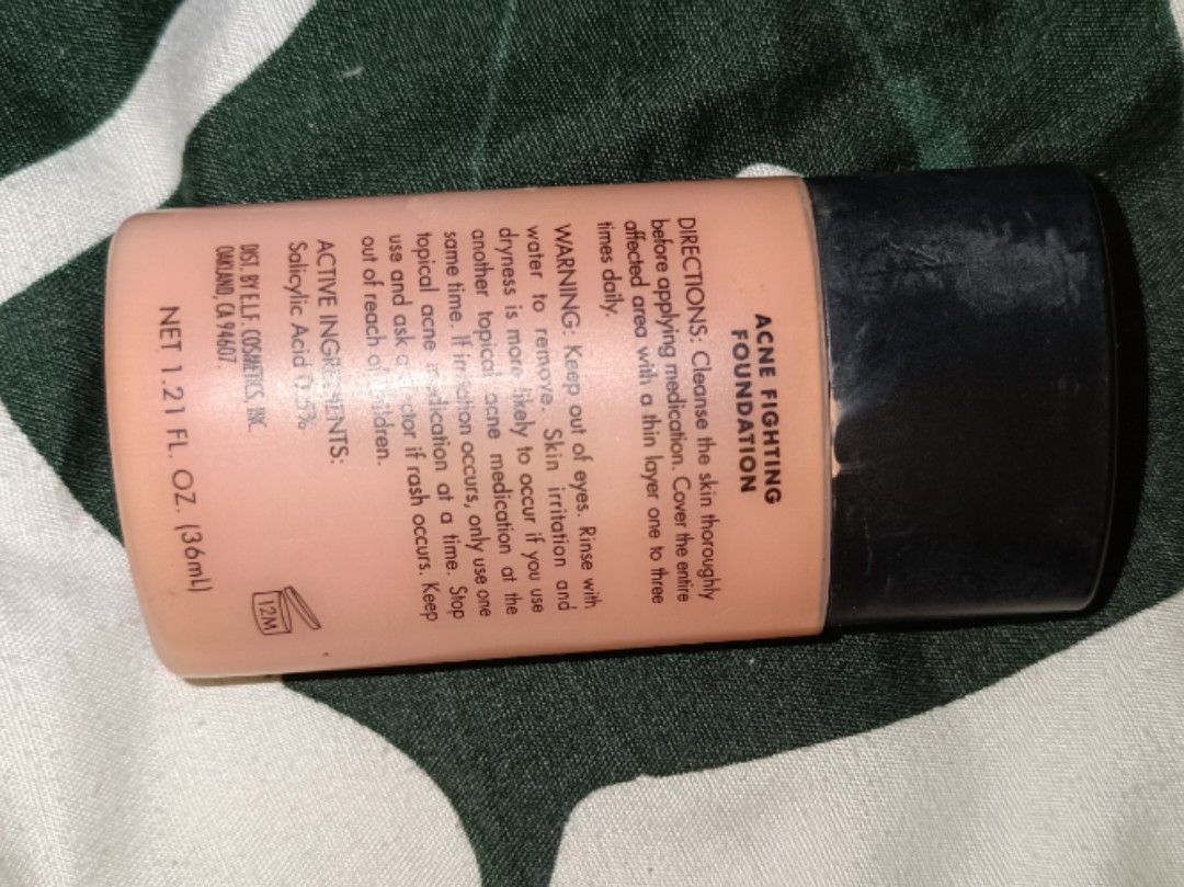 Elf Acne Fighting Foundation, Beauty & Personal Care, Face, Makeup on