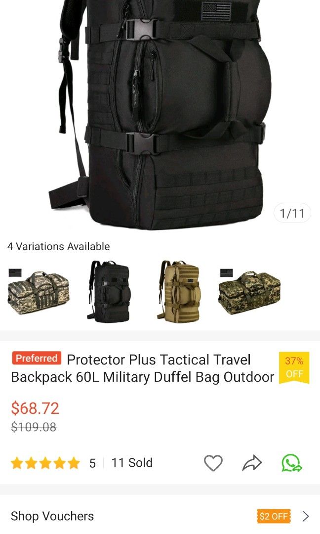 Expandable backpack (Category: Luggage) located in Singapore. Submitted by bakbaktan (Listing ID 1254334849, Image 2). Description: Used it for once in JP trip. Still in a very new condition. Letting go with low price since I am not planning to travel in recently. Suitable for people who looking for BIG backpack It can be used as huge backpack or hand carry bag at same time..