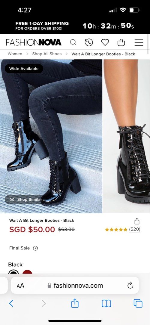 Fashion nova black boots shop