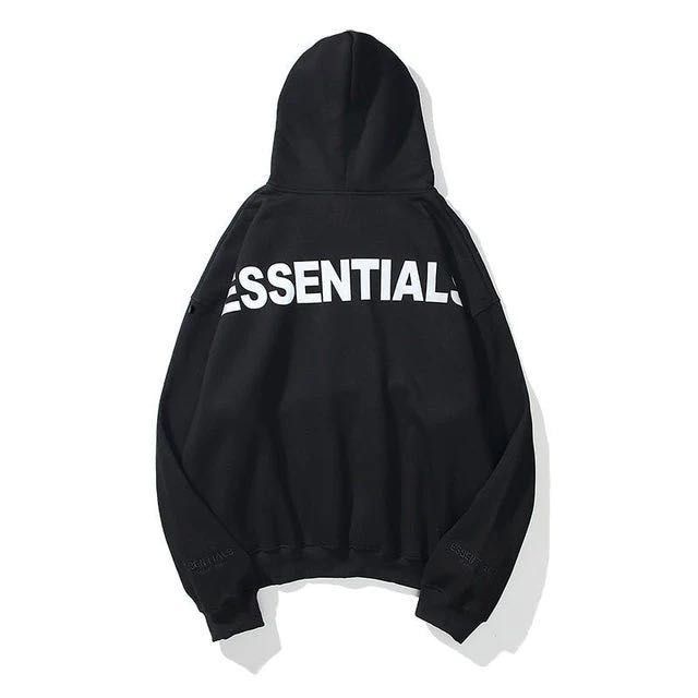 Fear of god essentials 3m logo pullover hoodie black store