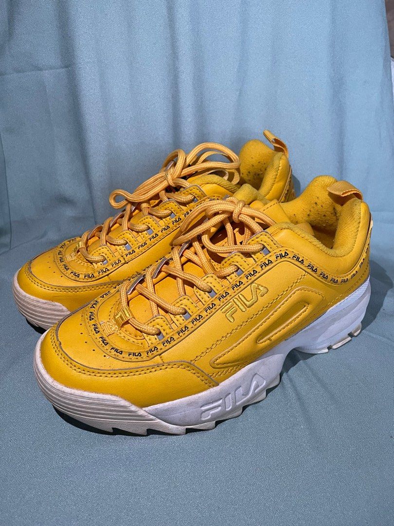 Fila yellow trainers outlet