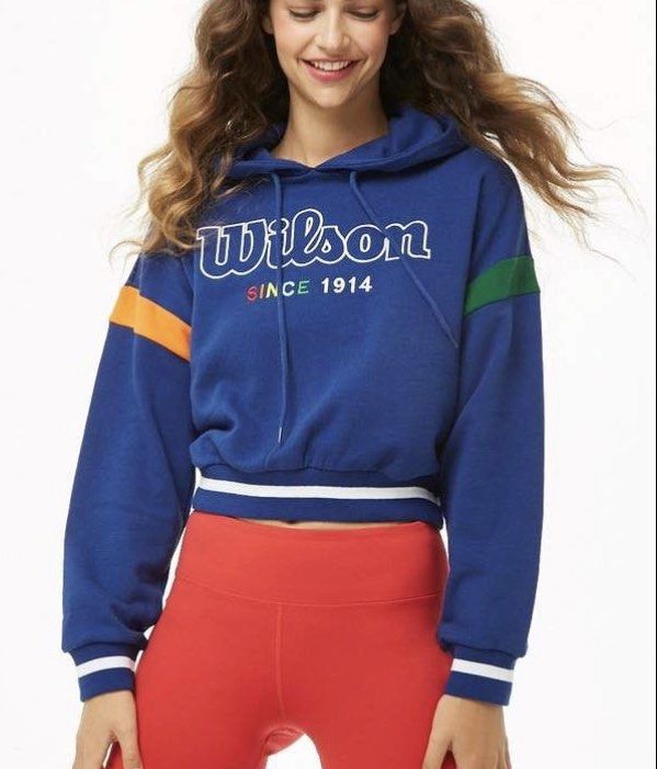 Forever 21 x Wilson Cropped Hoodie Women s Fashion Coats Jackets and Outerwear on Carousell