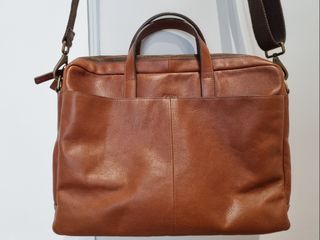 Fossil laptop bag leather messenger bag briefcase