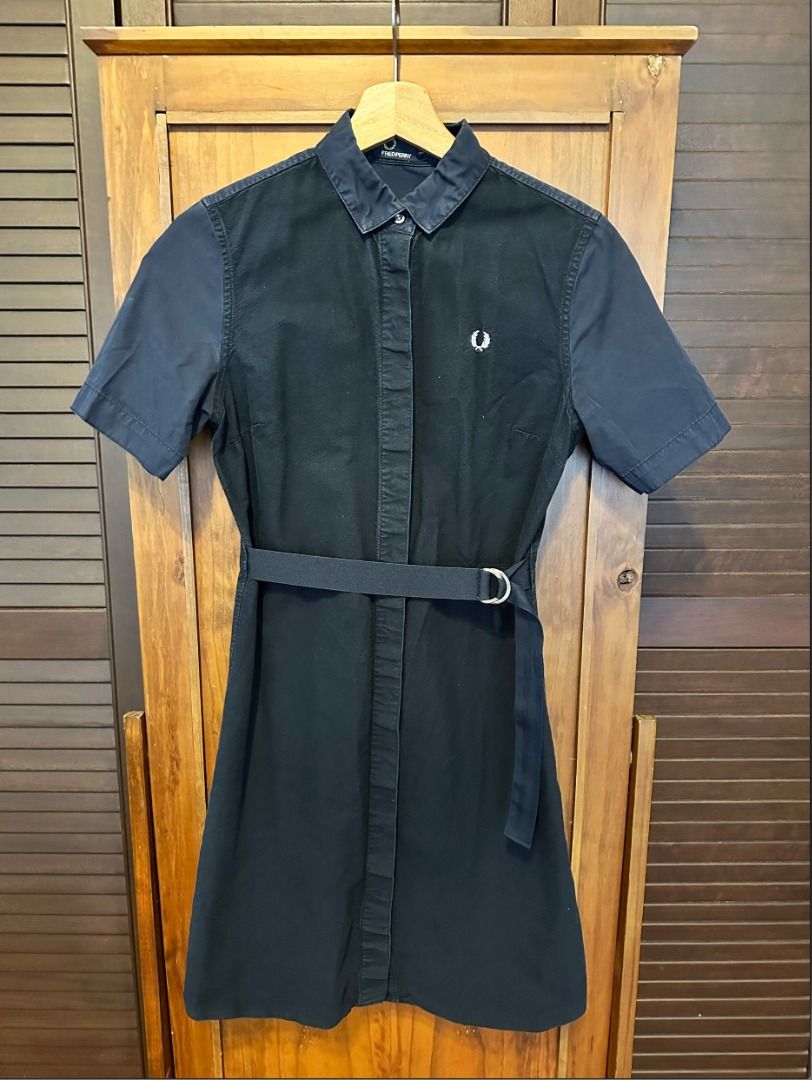Fred perry sale belted shirt dress