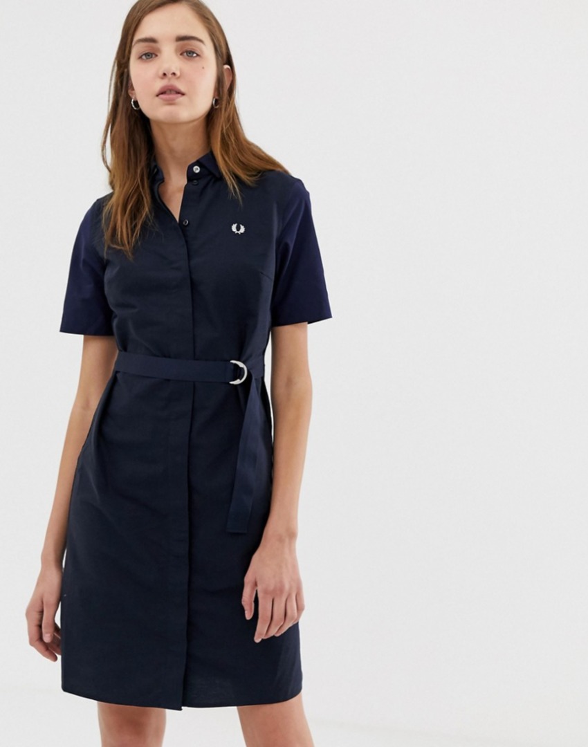 Fred perry belted shirt dress on sale
