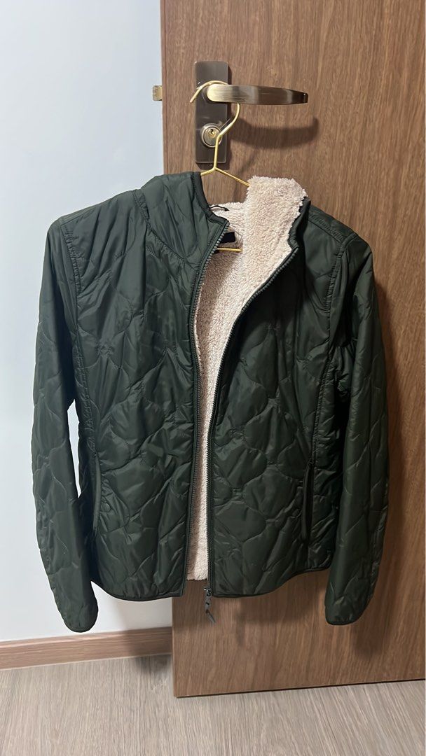 Fur uniqlo jacket, Women's Fashion, Coats, Jackets and Outerwear on