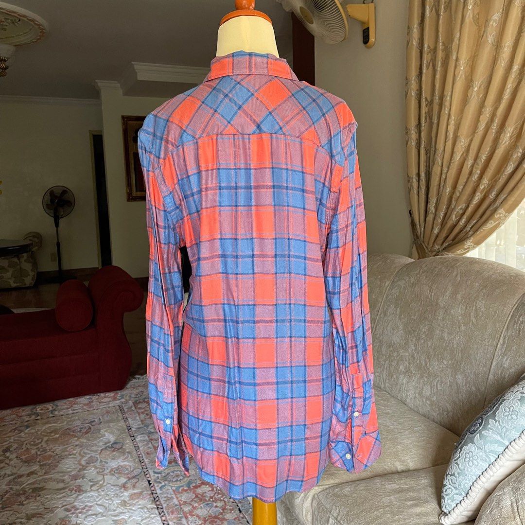 Gap checkered shirt discount