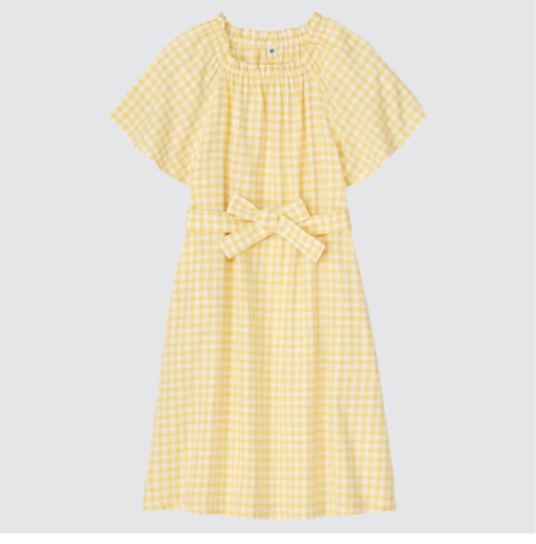 Girls yellow gingham deals dress