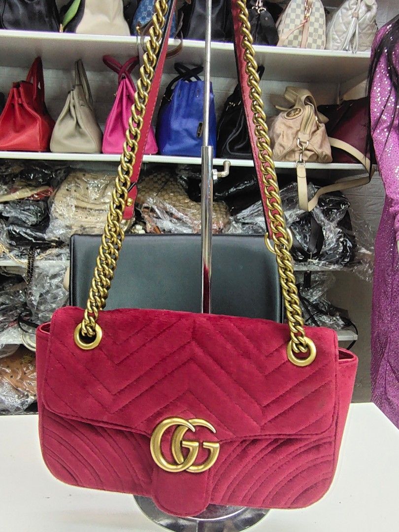 Gg marmont velvet crossbody bag store