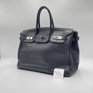 HERMES GREY BIRKIN 35 GRIZZLY SQUARE R SUEDE HAND BAG 227030831