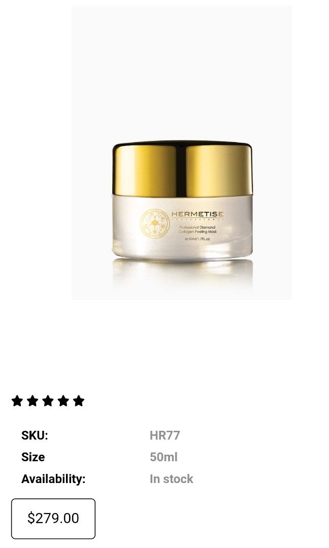 HERMETISE Profesional Diamond Collagen Peeling Mask, Beauty & Personal