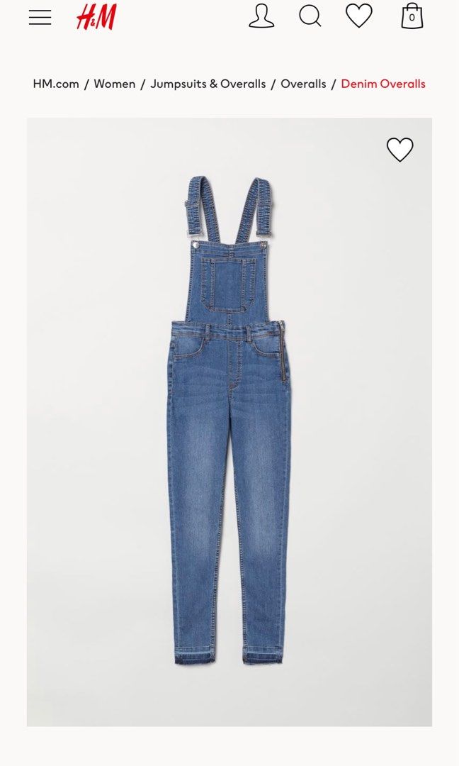 H&m jean jumpsuit sales