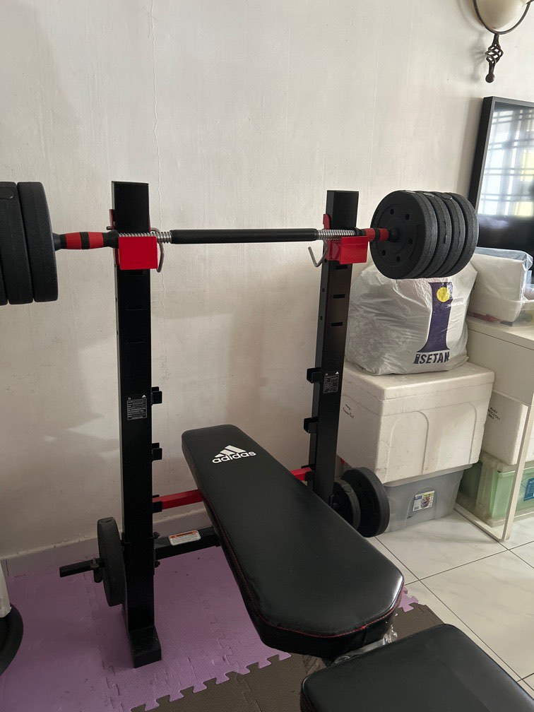 Adidas bench press set shop