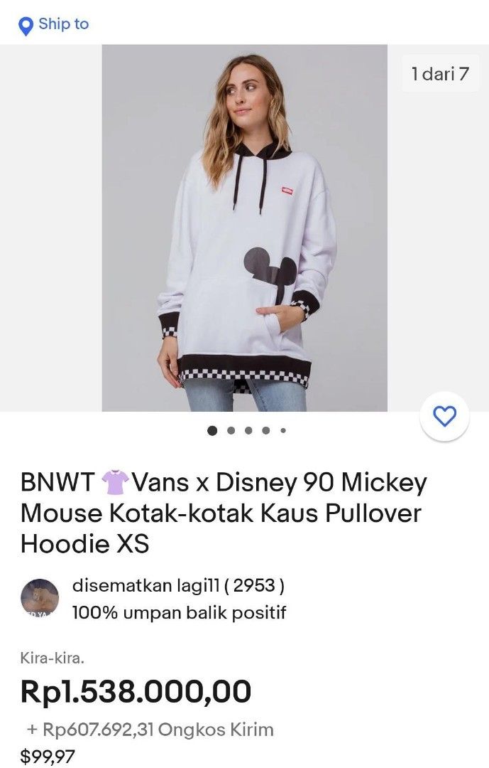 Disney x vans checkerboard mickey mouse pullover hoodie store