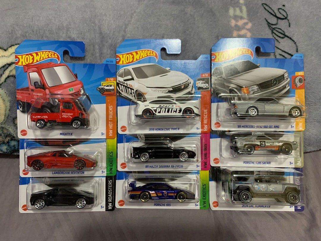 Hot Wheels Mighty K Lamborghini Reventon 2018 Honda Civic Type R