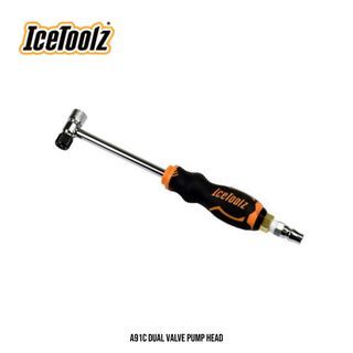 ~騎車趣~ICETOOLZ雙用充氣接頭 美式氣嘴 法式氣嘴 空壓機打氣