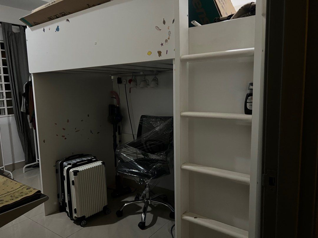 Ikea bunk bed sales with wardrobe