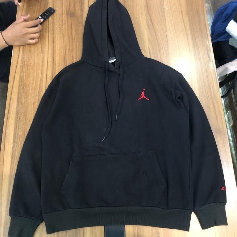 Jordan Black Red Hoodie Original Authentic 100 Air Jordan Sweater Outerwear Jacket Baju Hangat Luaran Hitam Merah Jaket Like New Second Used Preloved