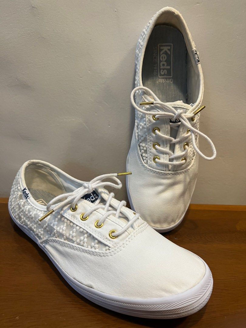 Keds White Eyelet Shoes 24.5cm