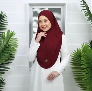 Khimar Awning Sulam in Maroon