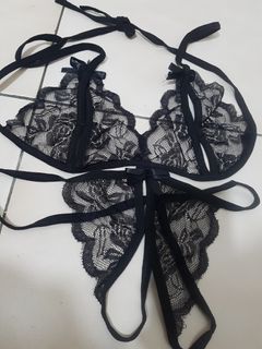 Lingerie sexy 1 set bra dan g string