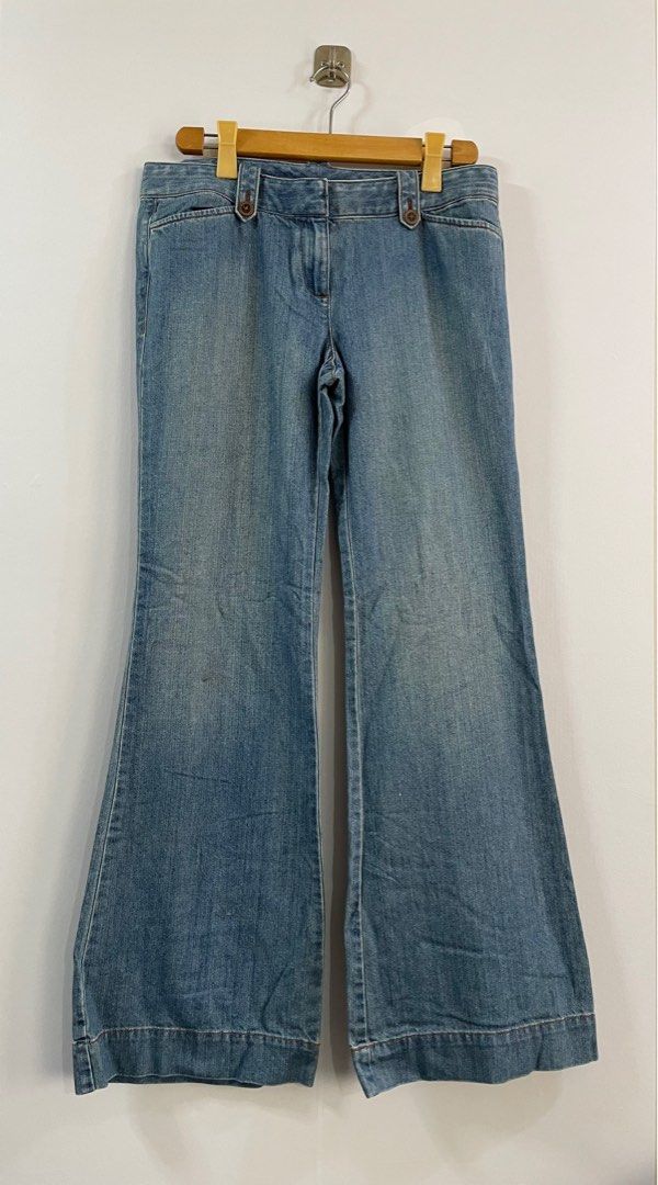 LOFT by Ann Taylor Wideleg Denim Trousers Size 8 Women s Fashion