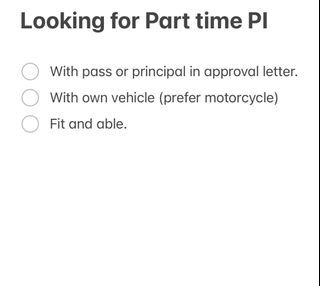 Looking for Part Time PI