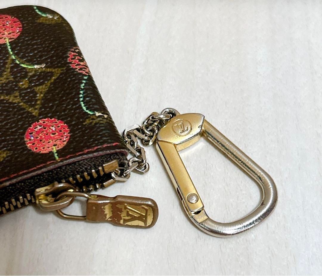 LOUIS VUITTON M95042 Monogram Cherry Pochette cle Key Case coin purse Brown